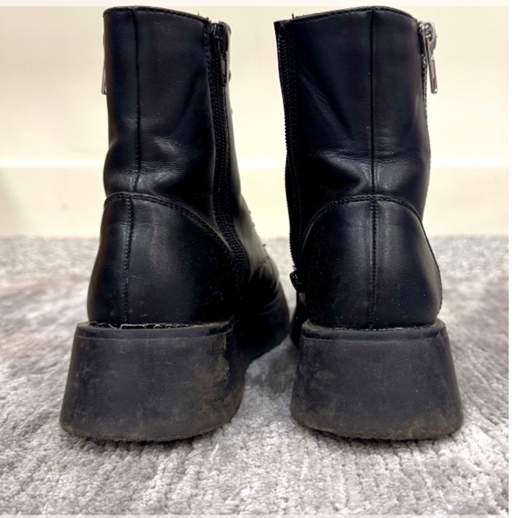 Steve Madden Kids Figaro Combat Boots-Black-Lace-Up-Chunky Sole, Size 3Y - Picture 4 of 6